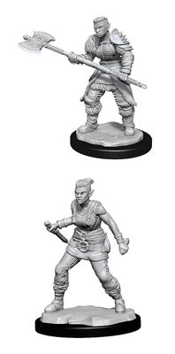 D&amp;D Unpainted Mini - Orc Barbarian Female 90145
