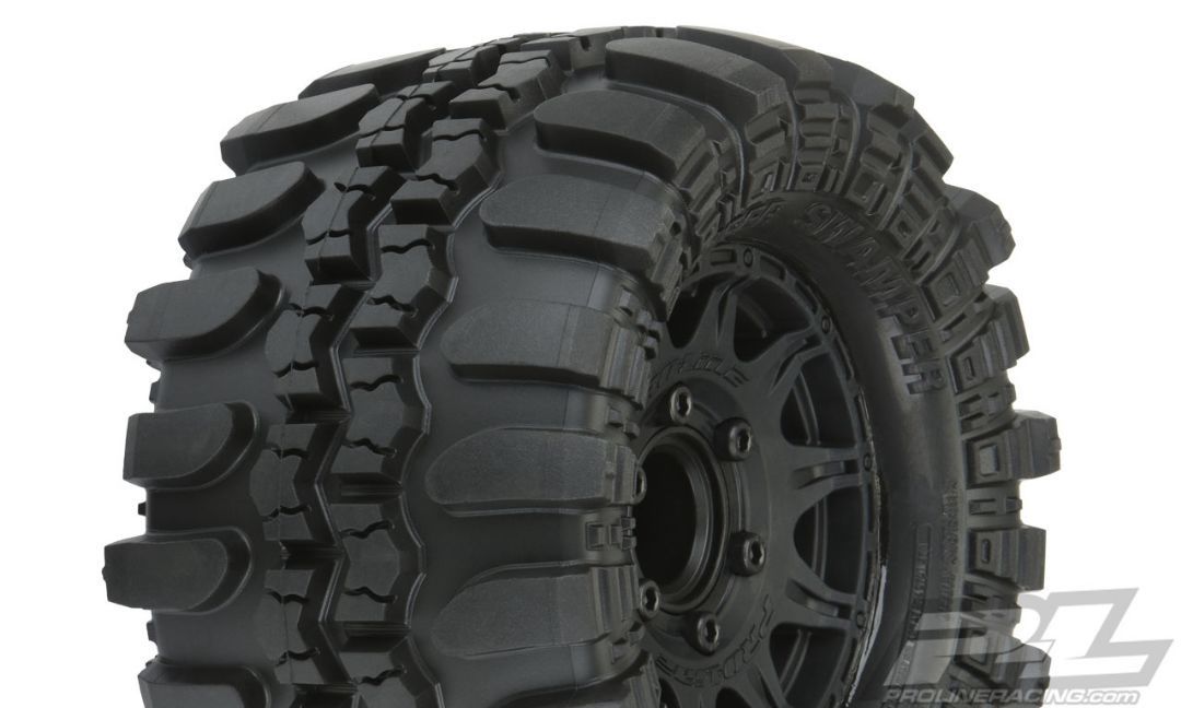 PRO10110-10 Pro-Line Interco TSL SX Super Swamper 2.8" All Terrain Tires Mounted on Raid Black 6x30 Removable Hex Wheels (2) for Stampede/Rustler 2wd &amp; 4wd Front and Rear