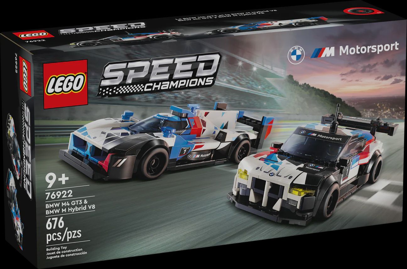 Lego Speed Champions: BMW M4 GT3 &amp; BMW M Hybrid V8 Race Cars 76922