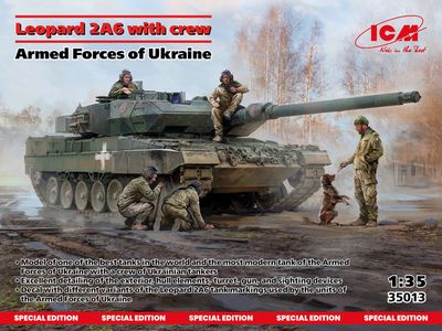 Leopard 2A6 with crew (Armed Forces of Ukraine) 1/35 #350113 by ICM