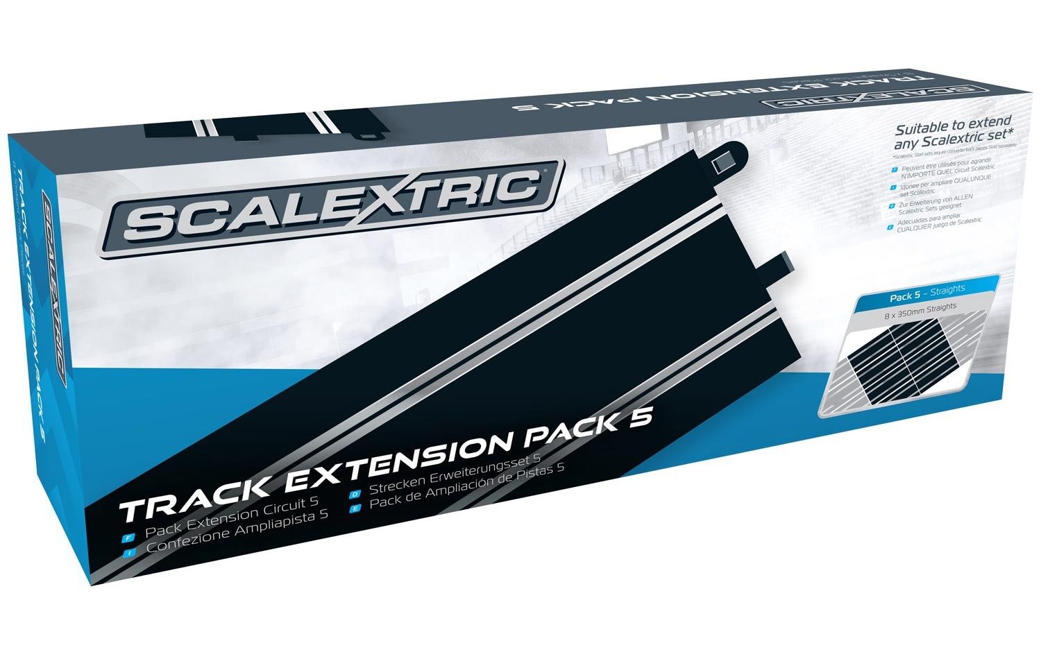 Track Extension Pack 5 350mm Straights 8 pcs
