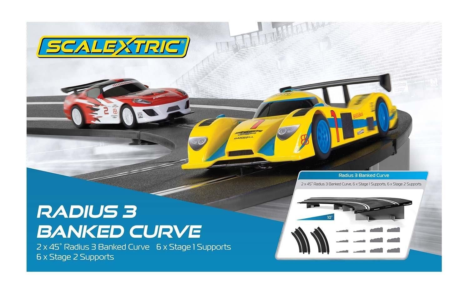 Scalextric Radius 3 Banked Curve 2 x 45Â° Radius
