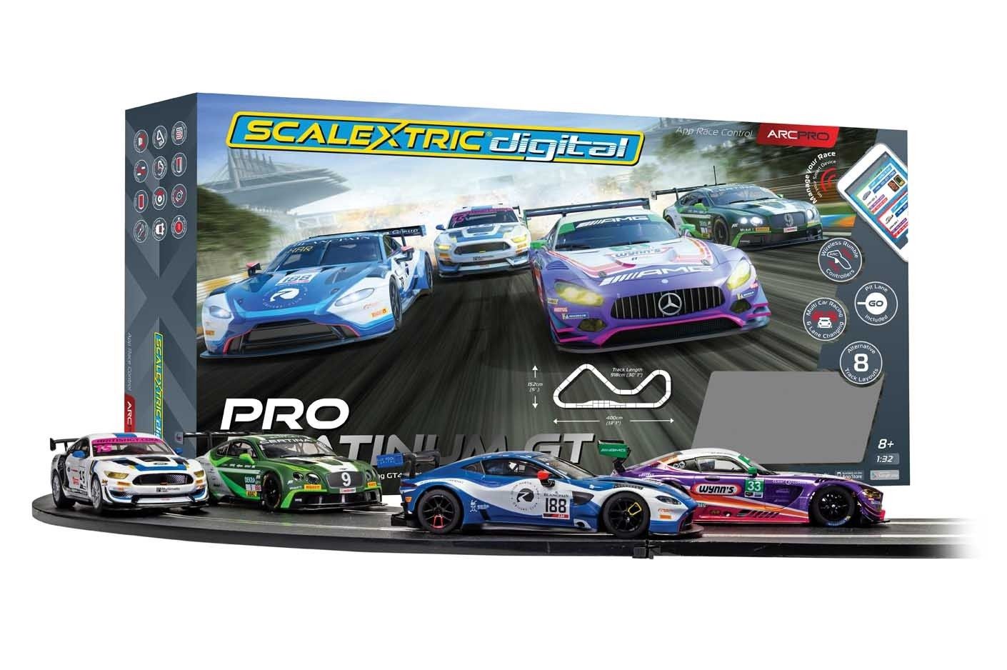 Pro Platinum GT 1:32 Scale Race Car Set