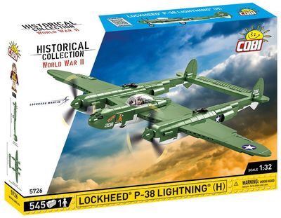 Cobi Historical Collection WWII: 5726 Lockheed P-38h Lightning 530 545 PCS