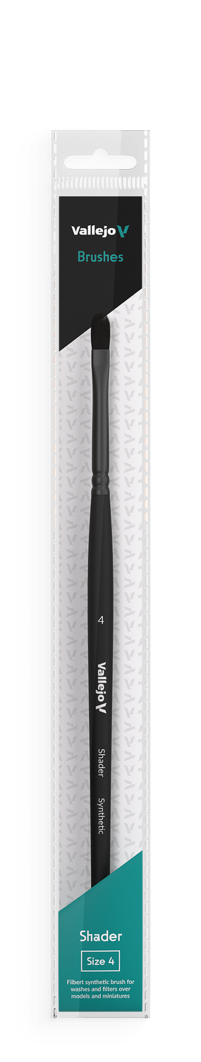 Vallejo Brush B06004 Flat Shader #4 Synthetic Filbert