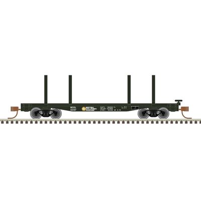 Atlas 50006278 45' Logging Flat Car British Columbia 10157 Green (N)