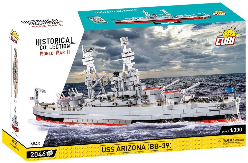 Cobi Historical Collection WWII: 4843 USS Arizona (BB-39) 2046 PCS