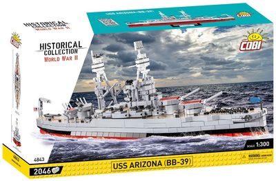 Cobi Historical Collection WWII: 4843 USS Arizona (BB-39) 2046 PCS