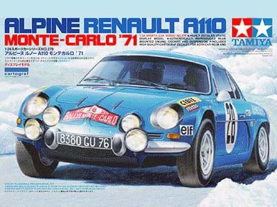 Alpine Renault A110 Monte-Carlo '71 1/24 Model Car Kit #24278 by Tamiya