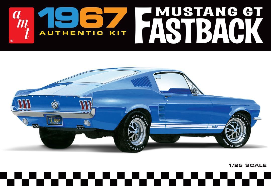 1967 Ford Mustang GT Fastback 1/24 Model Car Kit #1241 by AMT