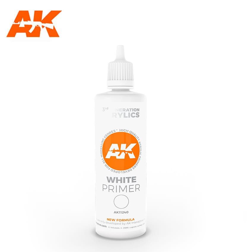AK Interactive Primer 3rd Gen100mL, Colour: AK-11240 White