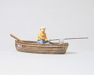 Preiser Angler in a Boat #28052
