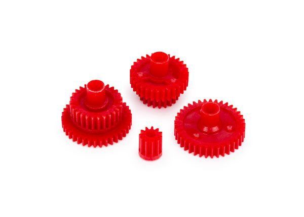 Traxxas Gear set, transmission (6.8:1 reduction ratio) - Red TRA9776A