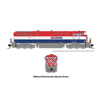 Rapido 540549, N Scale GE Dash 8-40CM, ESU LokSound DC/DCC/Sound, BCOL #4612 Red White &amp; Blue w Frame Stripe