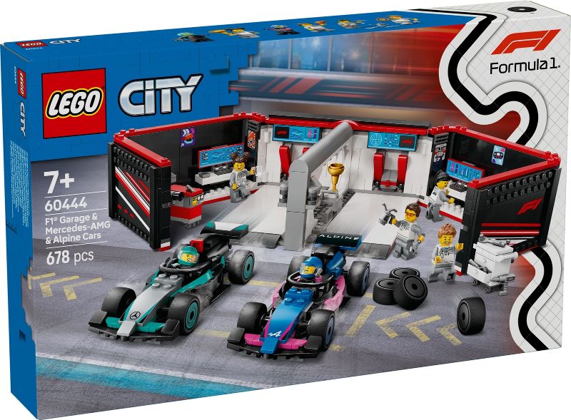 Lego City: F1 Garage &amp; Mercedes-AMG &amp; Alpine Cars 60444
