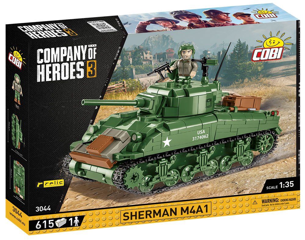 Cobi Company of Heroes 3: 3044 Sherman M4 A1 615 PCS
