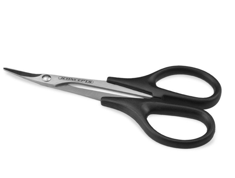 JConcepts Stainless Steel Black Precision Curved Scissors - JCO2373