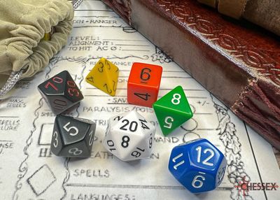 Chessex Opaque 7-Die Set GM And Beginner Player CHX254996