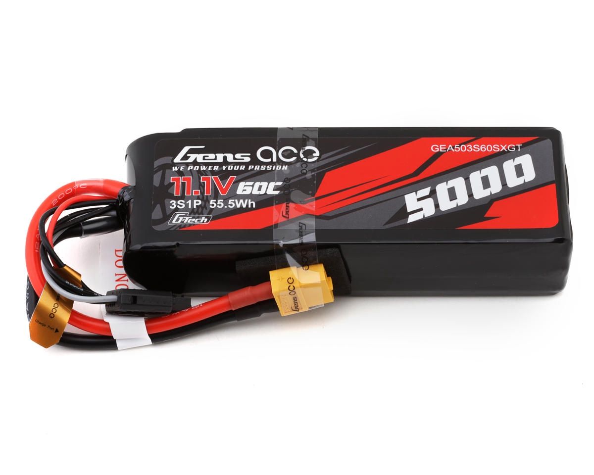 Gens Ace G-Tech Smart 3S LiPo Battery 60C (11.1V/5000mAh) w/XT60 Connector - GEA503S60SXGT