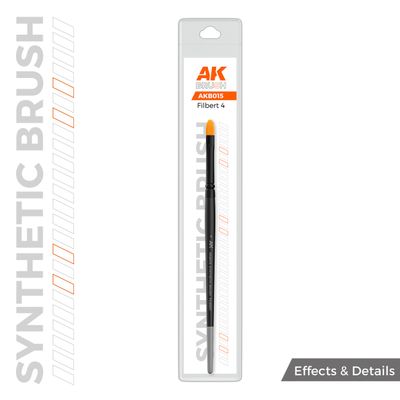 AK Interactive Synthetic Brush Filbert 4 - AK-B015