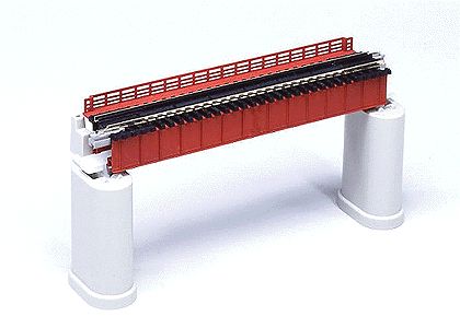 Kato Deck Girder Bridge 4-31/32" 124mm Long (red/rust) - 20-460