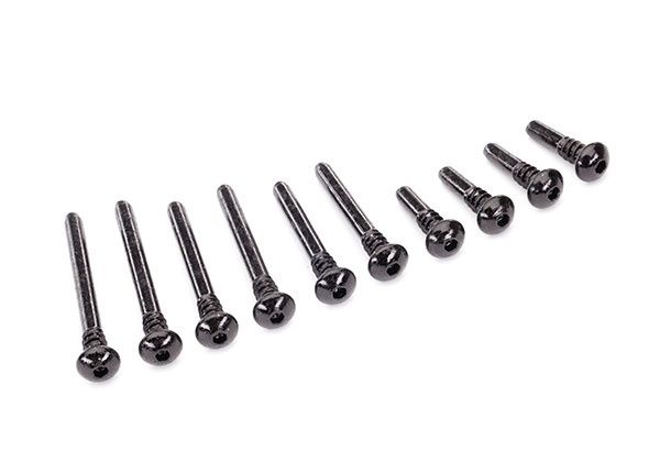 TRA8940 Suspension screw pin set, front or rear (hardened steel), 4x18mm (4), 4x38mm (2), 4x33mm (2), 4x43mm (2)