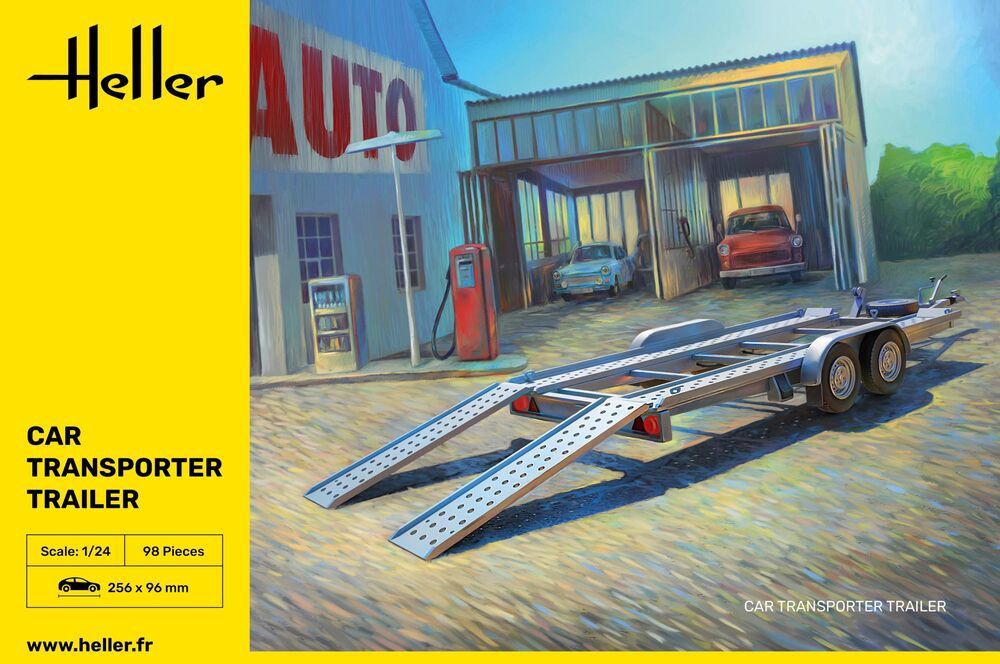 Car Transporter Trailer 1/24 #80774 by Heller