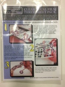 Clear InkJet 3-Pack Decal Paper