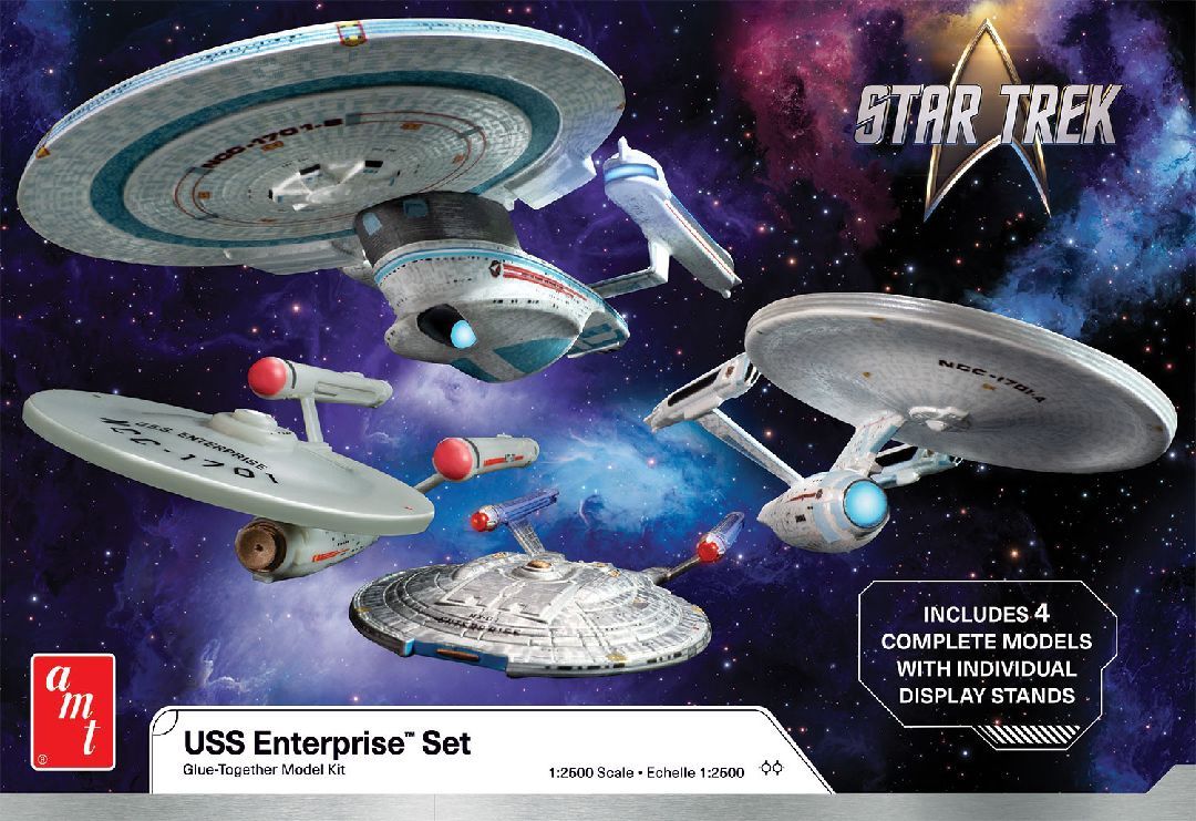 Star Trek U.S.S. Enterprise Four Ship Set 1/2500 #1485 by AMT