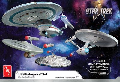 Star Trek U.S.S. Enterprise Four Ship Set 1/2500 #1485 by AMT