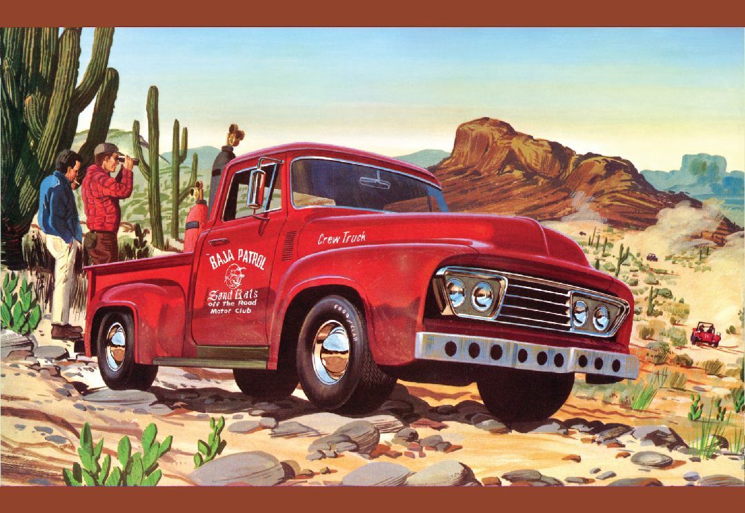 1953 Ford Pickup Baja Patrol 1/25 #1505 by AMT
