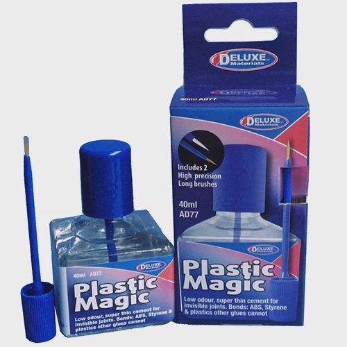 Deluxe Materials Plastic Magic Super-Thin Cement 40ml Bottle w/2 Brushes