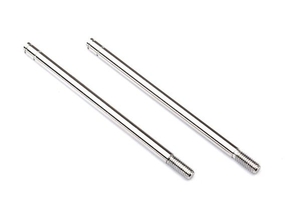 TRA2656 Shock Shafts, Steel, Chrome Finish (xx-long) (2)