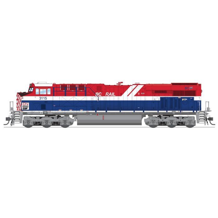 Broadway Limited BLI-8613, N Scale GE ES44AC, Paragon4 Sound &amp; DCC, CN BC Rail Heritage #3115