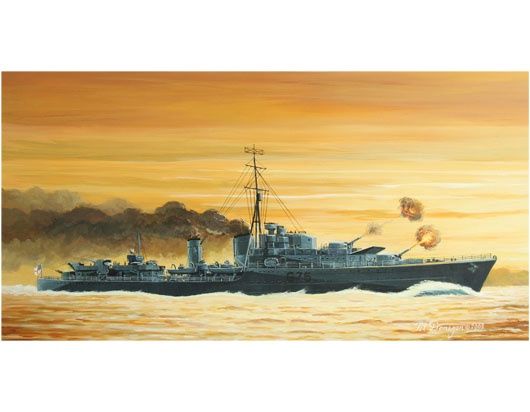 HMS Eskimo (F75) 1941 Tribal-class Destroyer 1/700 Model Ship Kit #5757 by Trumpeter