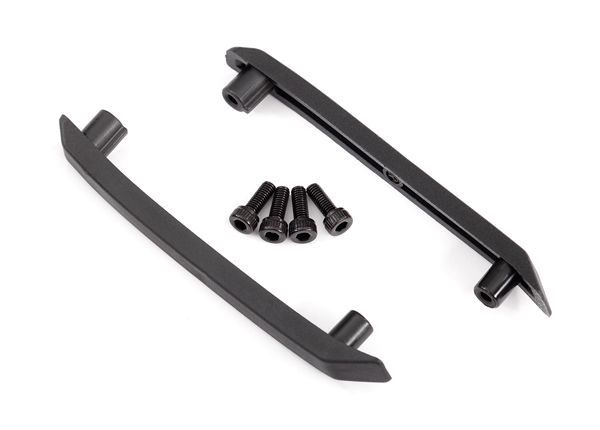 Traxxas Skid plate, roof (body) (black) (left &amp; right)/ 3x8mm CS TRA9017