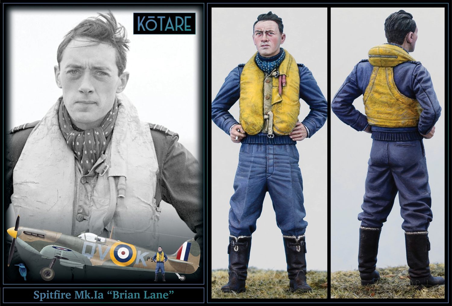 Spitfire Mk.Ia, “Brian Lane”, Aircraft Model Kit 1/48 #K32601 by Kotare