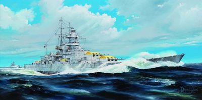 German Battleship Gneisenau 1/200 Model Ship Kit #03714 by Trumpeter