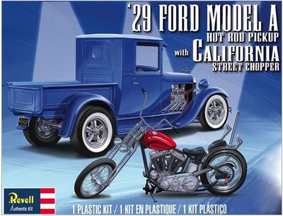 1929 Model A Pickup W/California Street Chopper 1/25 #4565 by Revell