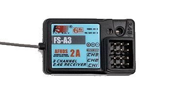 Flysky FS-A3 Splash Proof 2.4Ghz 3 Channel Receiver - FLYFS-A3SP