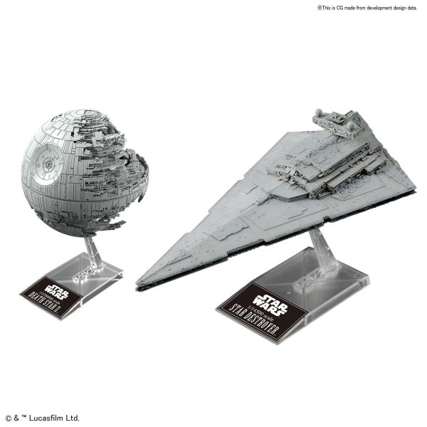 Death Star II &amp; Star Destroyer 1/2,700,000 &amp; 1/14,500 (Set of 2 Models) Star Wars Model Kit #0230358 by Bandai