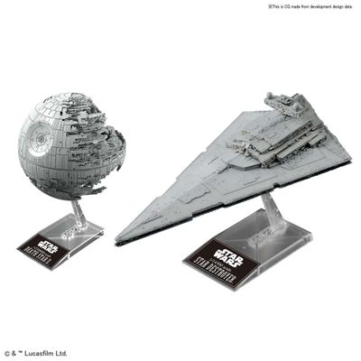 Death Star II &amp; Star Destroyer 1/2,700,000 &amp; 1/14,500 (Set of 2 Models) Star Wars Model Kit #0230358 by Bandai