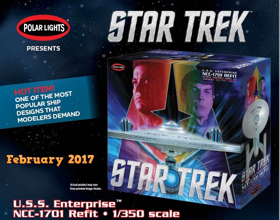 USS Enterprise Refit 1/350 Star Trek Model Kit #949 by Polar Lights