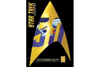USS NCC 1701 Enterprise 50th Anniversary Edition 1/650 Star Trek Model Kit #947 by AMT
