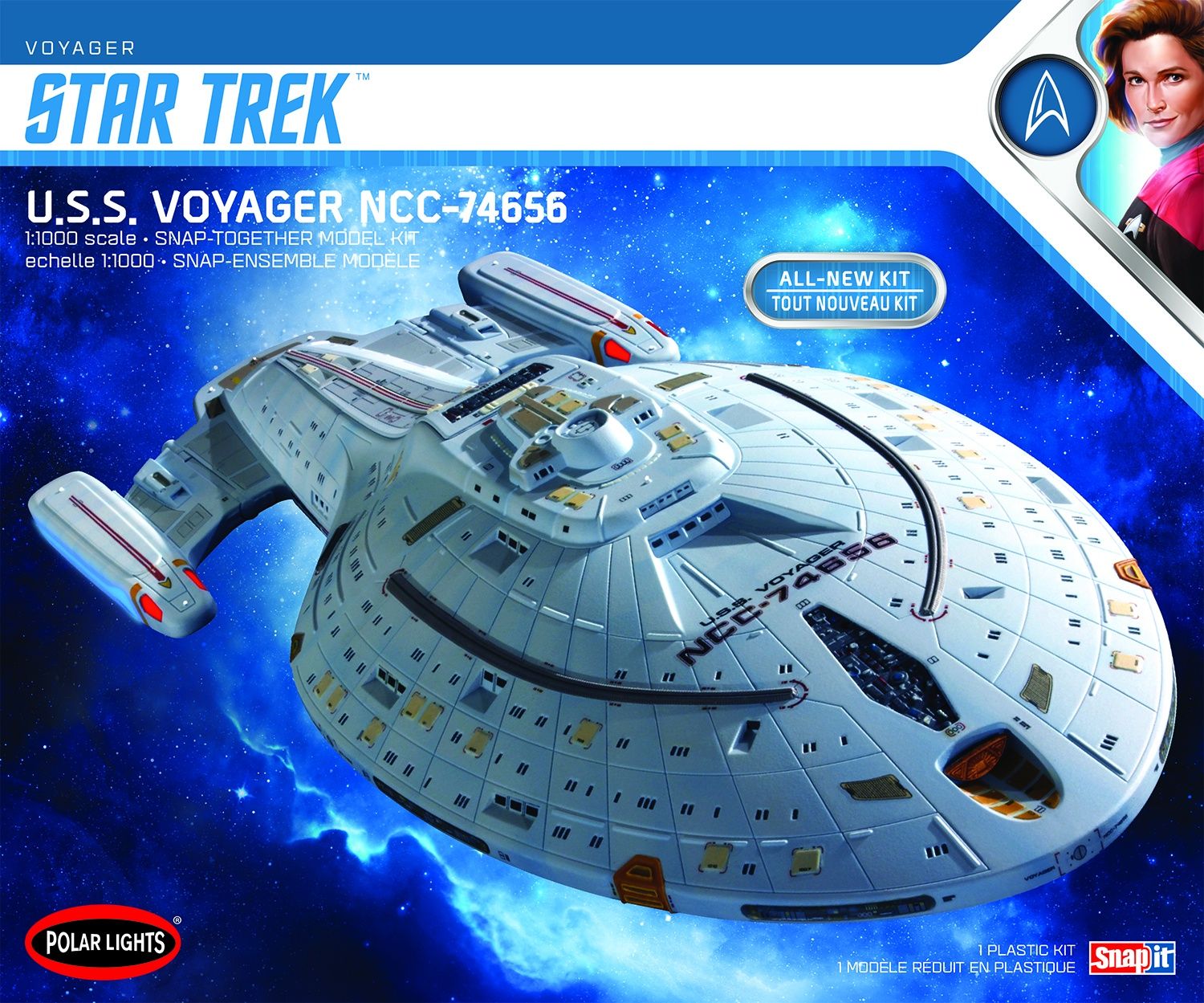 USS Voyager NCC-74656 1/1000 Star Trek Voyager #980 by Polar Lights