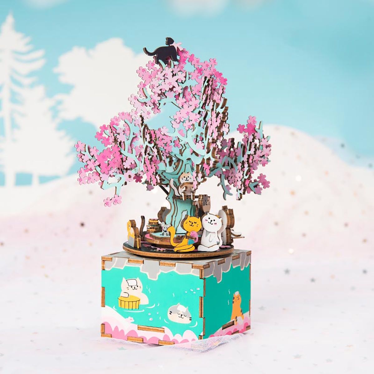 DIY Music Box Cherry Blossom Tree