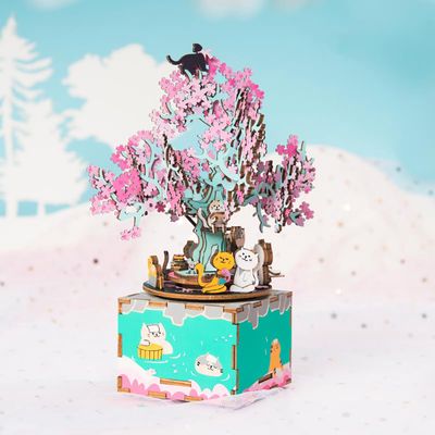 DIY Music Box Cherry Blossom Tree