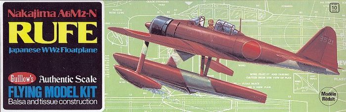 Guillows Balsa Flying Model - Nakajima A6M2-N RUFE Japanese WWII Float Plane