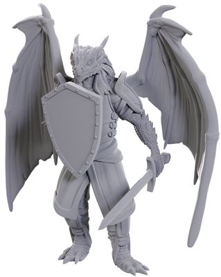 D&amp;D Unpainted Minis - Dragonborn Of Bahamut
