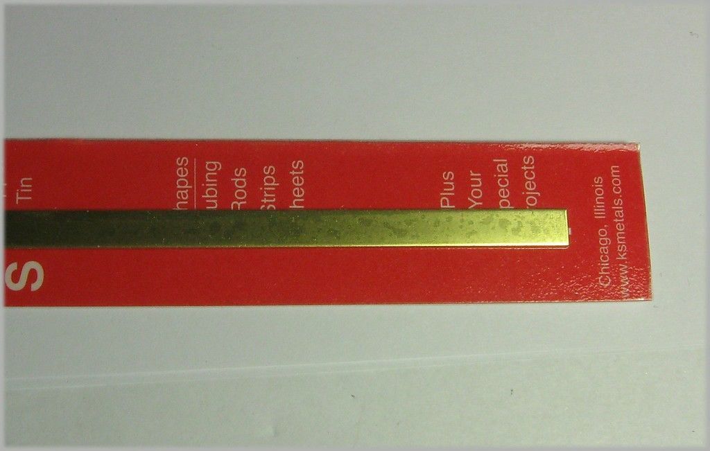 K&amp;S Brass Strip - .025 x 1/4" KSE8235